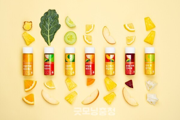 담담주스 이소연 대표의 충북의 대표농산물을 활용한 건강부스터 '믹스온샷'. 사진=이소연/굿모닝충청 김종혁 기자
