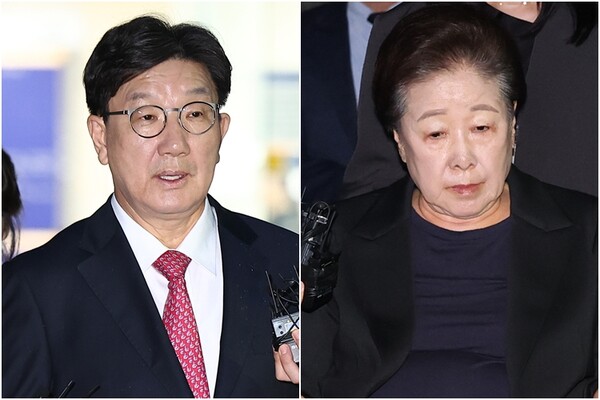 9월 29일 나란히 구속적부심을 신청한 국민의힘 권성동 의원과 통일교 총재 한학자 씨.(사진=연합뉴스)