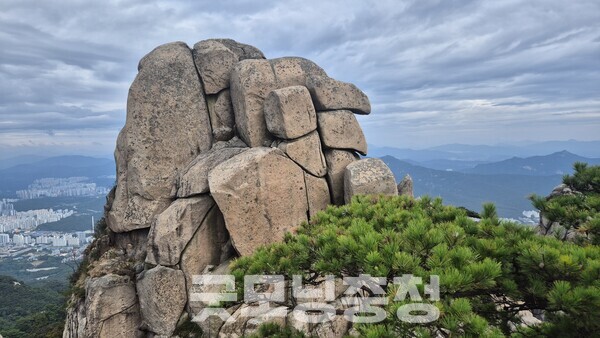 도봉산의 최고봉은 해발 739.5m의 자운봉이다. 만장봉, 선인봉, 오봉, 여성봉이 나란히 서 있어 산 전체가 거대한 화강암 덩어리처럼 보인다. (사진=굿모닝충청 신성재 기자)