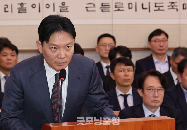 지난 10월 14일 국회 법제사법위원회에서 열린 법무부 등 국정감사에 증인으로 출석해 발언하고 있는 박상용 전 수원지검 검사.(사진=연합뉴스)