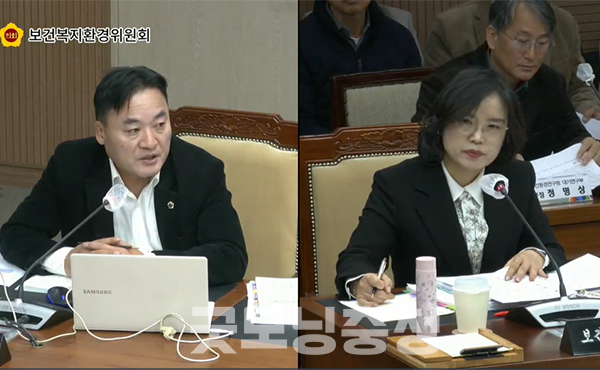 충남도의회 박정수 의원(국민·천안9)은 17일 천안 이랜드패션물류센터 화재와 관련 “유리섬유 등 화재 잔여물로 주민들이 건강 피해를 호소하고 있다”며 “주중에는 더 적극적인 측정과 대응이 필요하다”고 말했다. (사진=중계화면 갈무리/굿모닝충청=이종현 기자)